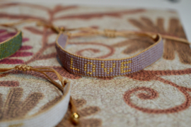 Beaded Love Bracelet / Lilac Wine