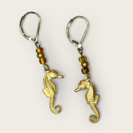 Dream Seahorse Earrings Brass