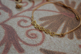 Beaded Flowers Bracelet / Earth Tones