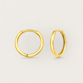 Plain 14mm Hoops Gold Vermeil