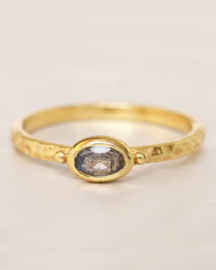 Oval Labradorite Ring Gold Vermeil / Muja Juma