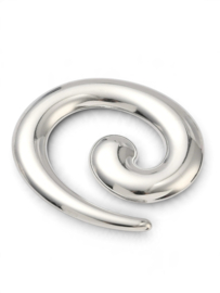 Swirl Charm/ Pendant – Silver Stainless Steel