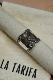 Wide Tribal Bali Ring Sterling Silver