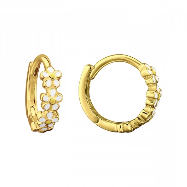 Daisy Hoops Gold Vermeil
