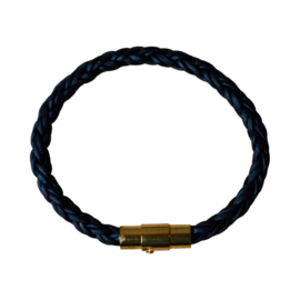 Kaveri Braid Leather Bracelet Black