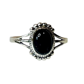 Sunshine Black Onyx Ring Sterling Silver 18