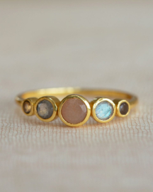 Multi Stone Aevy Ring Gold Vermeil / Muja Juma