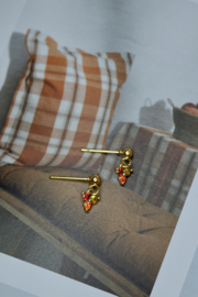 Agni Diya Oorknopjes - Gold Plated