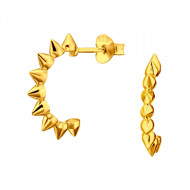 Spike Hoop Studs Gold Vermeil / Oorstekers