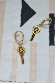 The Key Single Earring Gold Plated