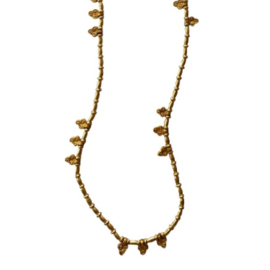 Beaded Brass Boho Necklace