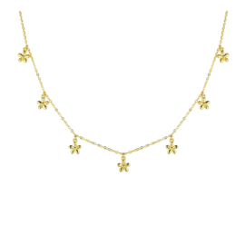 Flower Necklace Gold Vermeil