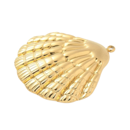 Gouden Schelp Bedel - Stainless Steel Goud