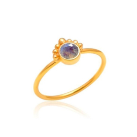 Labradorite Sunrise Ring Gold Vermeil