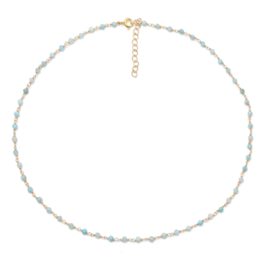 Amazonite Harmonic Necklace Gold Vermeil