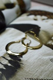 Boho Hoop Earrings Brass