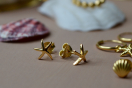 Starfish Earstuds Gold Vermeil