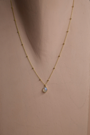 Maansteen Rani Drops Ketting - Gold Plated