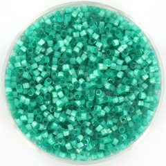 Miyuki Delica 2 mm Satin Dyed Aqua Green 1813