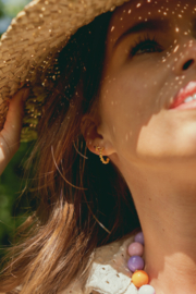 Half Hoop Shell Earstuds Gold Vermeil