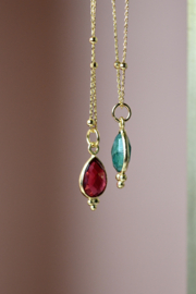 Sundara Roze Toermalijn Ketting - Gold Plated