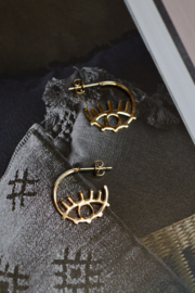 Eye Gold Plated Earstuds / Oorstekers