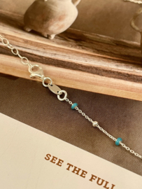 Turquoise Necklace Sterling Silver 