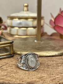 Moonstone Boho Ring Sterling Silver