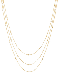 Triple Bead Necklace – Stainless Steel Gold