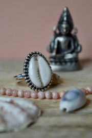 Cowrie Schelp Ring - Sterling Zilver
