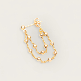 Gold Plated Chain Earstuds / Oorstekers