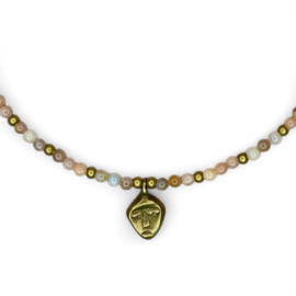 Sunstone & Brass Necklace