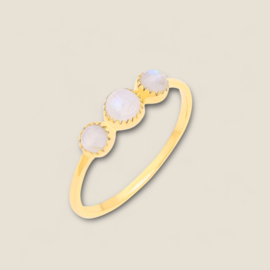 Jiya Moonstone Ring Gold Vermeil