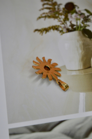 Tijgeroog Zon Hanger - Brass