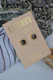 Smokey Quartz Studs Gold Vermeil