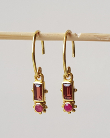 Guarani Garnet Gold Vermeil Earrings / Muja Juma