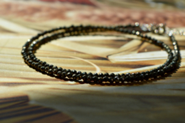 Pyrite Beaded Sterling Silver Necklace