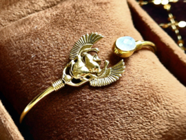 Tribal Scarabee/ Moonstone Bangle