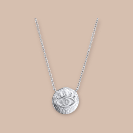 Eye Necklace Sterling Silver / Ketting