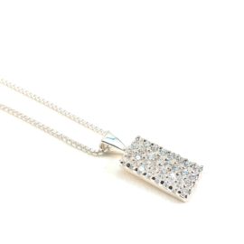 WHITE CRYSTAL STERLING ZILVER KETTING