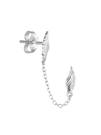 Wing Chain Oorstekers - Sterling Zilver