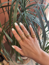 Twisted Ring - Stainless Steel Goud