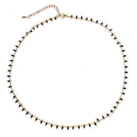 Onyx Beads Gold Plated Necklace