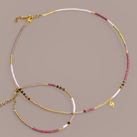 La Tarifa Natural Beaded  Set / Purple Gold