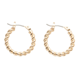 Twisted Rope Hoops Gold Plated