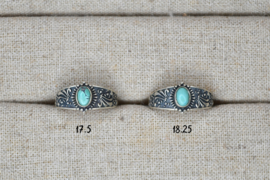 Bloom Mojave Turkoois Ring - Sterling Zilver