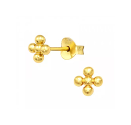 Flower Studs Gold Vermeil Oorstekers