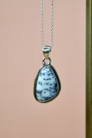 Dendriet Opaal Hanger - Sterling Zilver