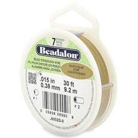 Rijgdraad 0.38 mm Beadalon Gold
