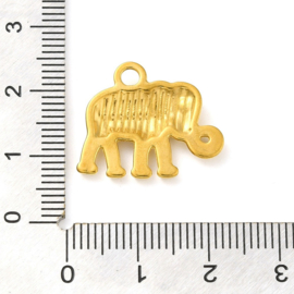 Olifant Bedel RVS Gold Plated